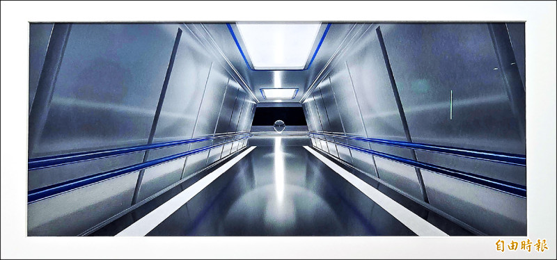 來自西班牙的藝術家阿娜‧德‧阿爾維亞，以紙上色鉛筆畫出如攝影般的作品。（記者凌美雪攝）