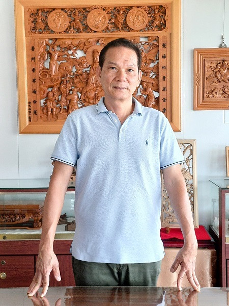 蔡德太是國內最具代表性的木雕藝師之一，2020年榮獲文化部登錄為重要傳統工藝－傳統木雕「人間國寶」。（台南市觀旅局提供）