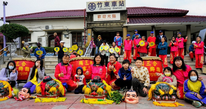 新竹縣湖口國小的客家獅隊。（圖由竹縣府提供）