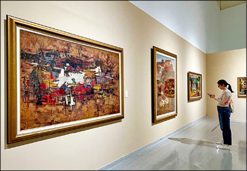 「廖修平90大展」展出1950年代在師大、1960年代到東京留學的繪畫作品。
