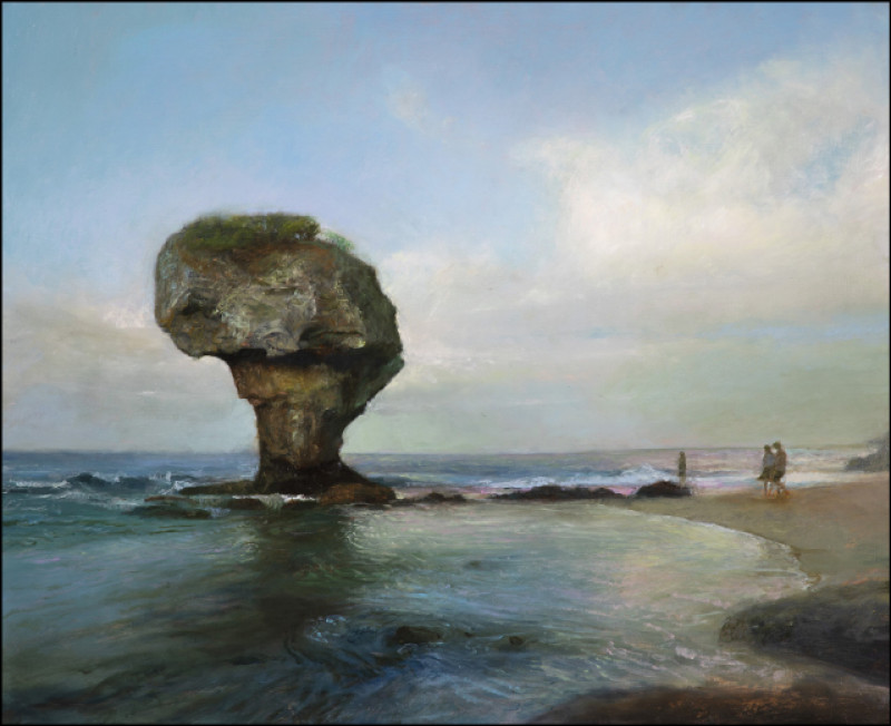 林欽賢〈小琉球的女王〉油彩、畫布，65×53公分，2025。