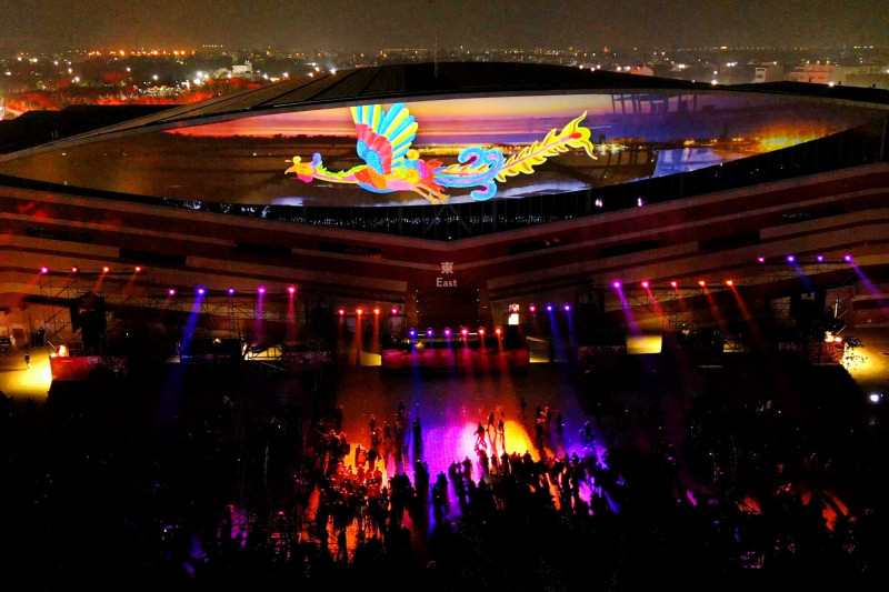 由台南市政府策畫光雕藝術作品《靈動的目光》，勇奪2025德國柏林設計金獎殊榮。（台南市政府提供）