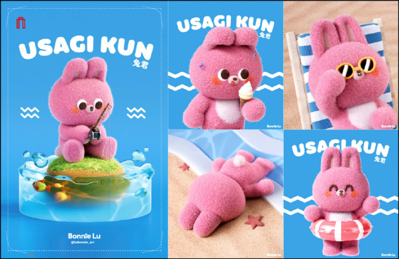 「2025台灣文博會」與「啾啾噗噗」、「伸縮自如的雞與鴨」、「兔君」、「嗚比的朋友」等16位超人氣IP角色聯名。（文化部提供）