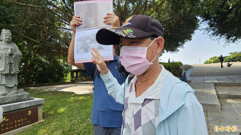 彰化文史工作者石錦明在逢1895年乙未八卦山之役130週年，就安排八卦山之役走讀。（記者劉曉欣攝）
