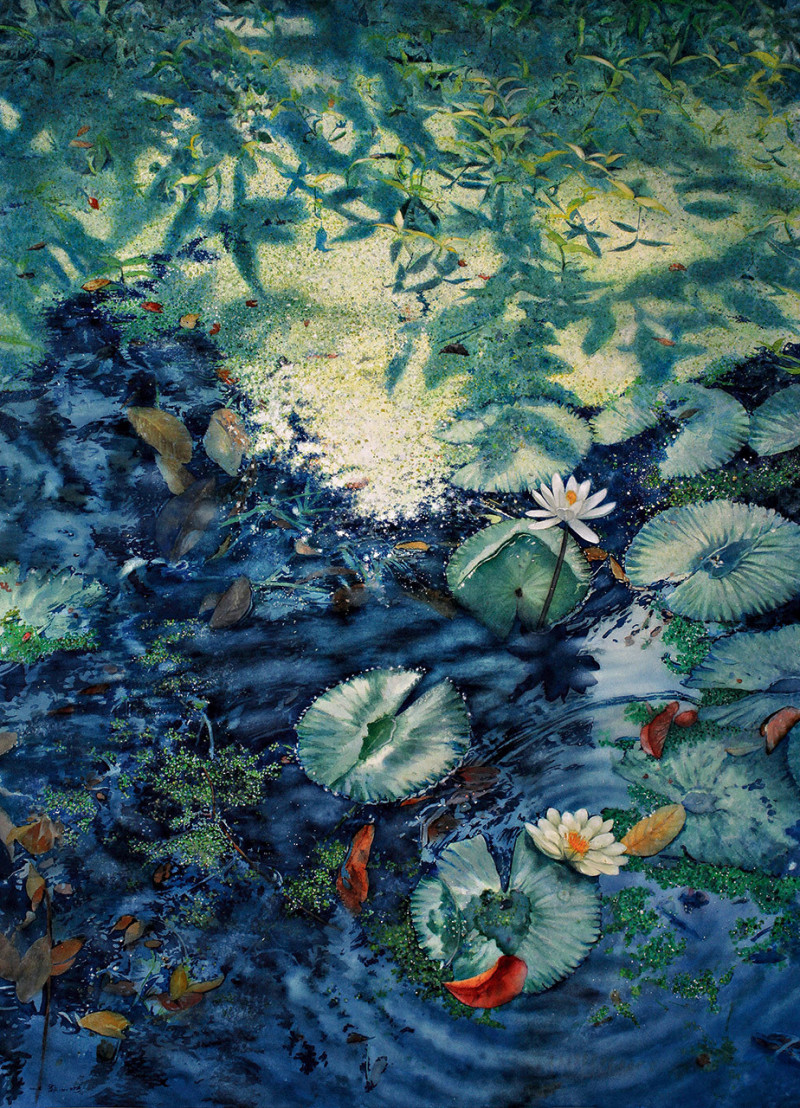 郭心漪作品〈寧靜的時刻Tranquil Moment〉。（宜蘭力麗威斯汀度假酒店提供）