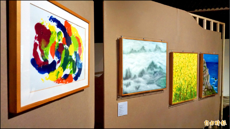 特展首度公開多幅馬水龍晚年的畫作。（記者董柏廷攝）