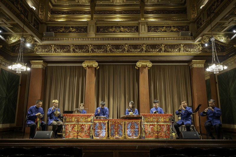 新竹縣3個傑出演藝團隊19日登上維也納布拉姆斯廳向世界展演客家八音和台灣歌謠。（圖片取自竹縣府官網）