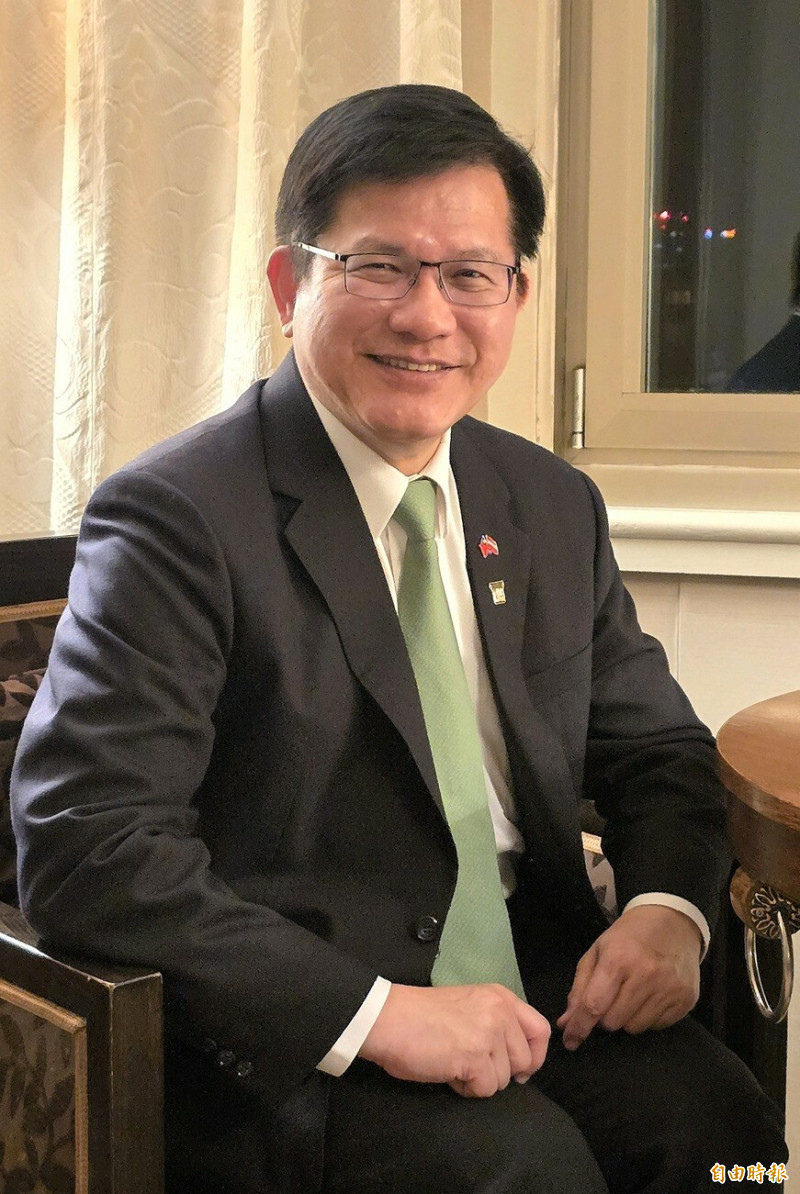 外交部長林佳龍在維也納接受本報獨家專訪。（記者凌美雪攝）