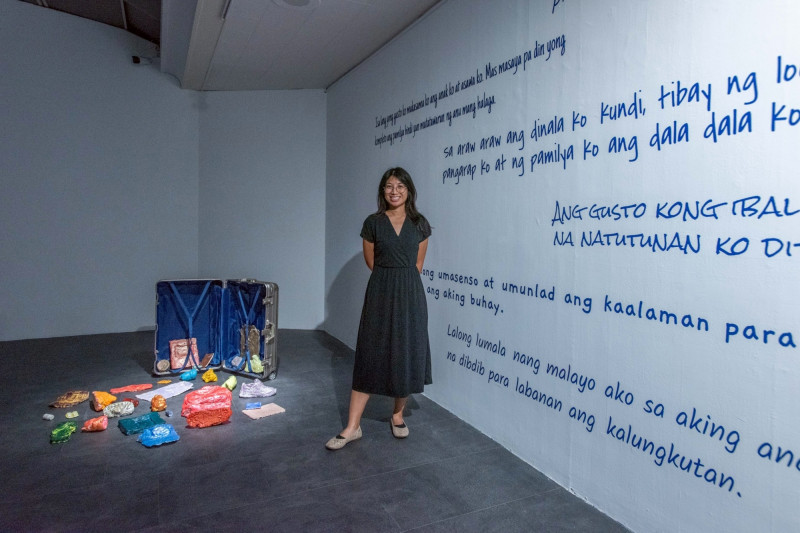 菲裔美籍藝術家妮可萊・布恩迪亞・古皮特於高美館KSPACE新展展出「跨越海洋」。（高美館提供）