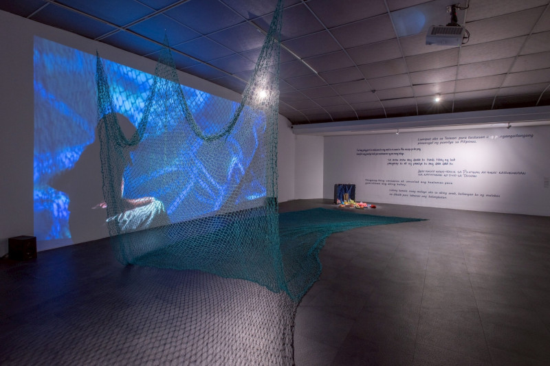 古皮特「跨越海洋」作品〈也許可能〉（左）與〈好運〉（右）。（高美館提供）