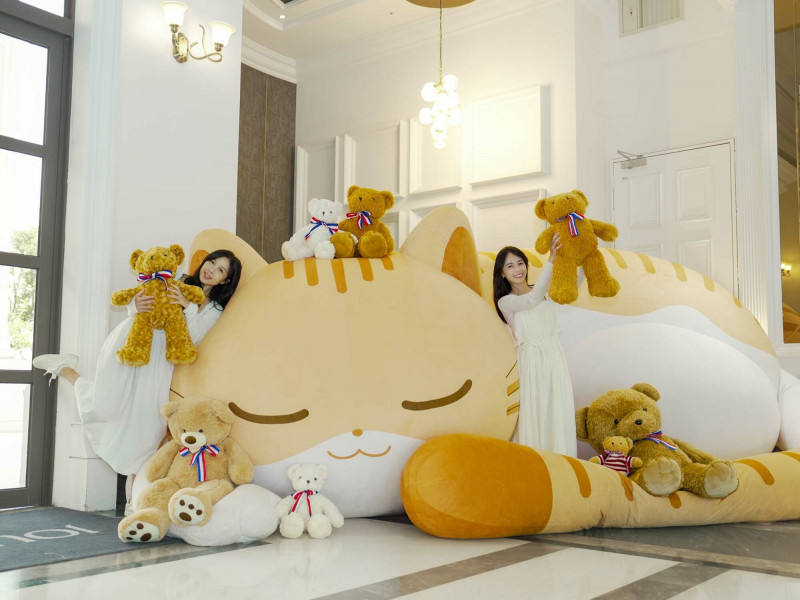 10月24日「大林城堡健走馬拉『鬆』」，巨型佐美喵、超人氣佐美貓家族將驚喜現身。（佐登妮絲城堡提供）