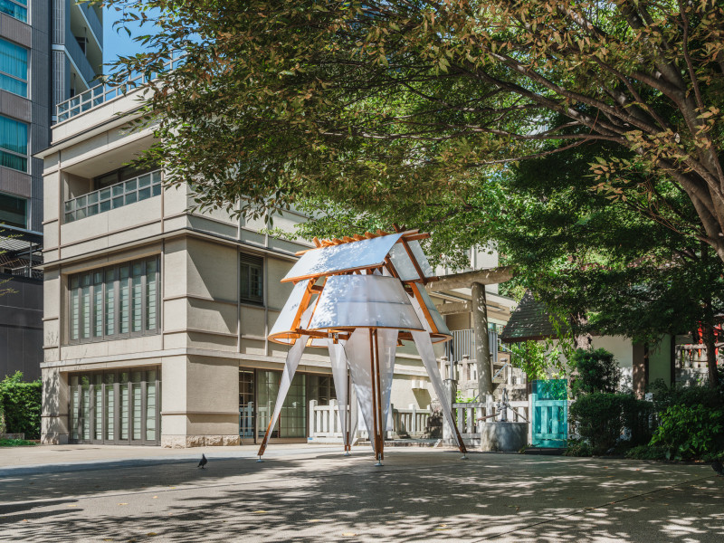 范承宗《六本木帆城》 於東京六本木展出。（定影影像攝，范承宗提供）