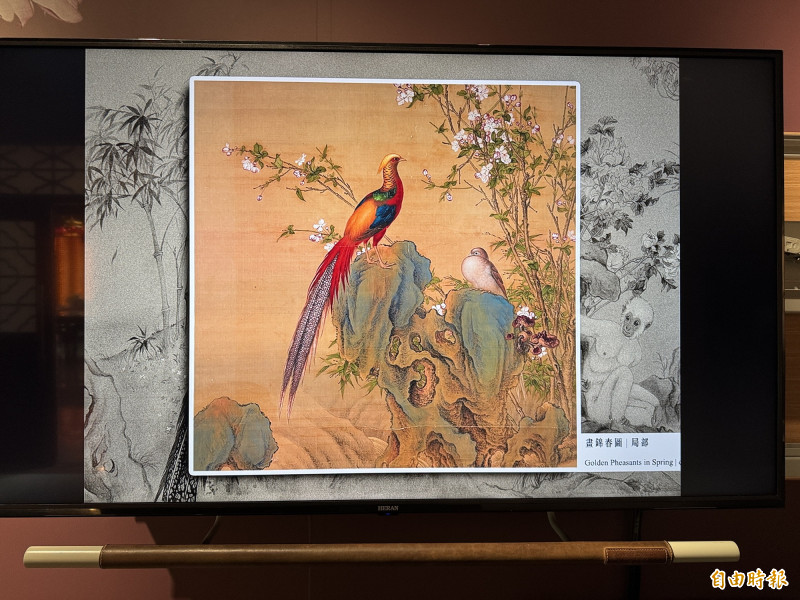 「仁海宮建宮200週年暨故宮100年院慶─皕載風華郎世寧新媒體展」將展至明年5月31日。（記者李容萍攝）