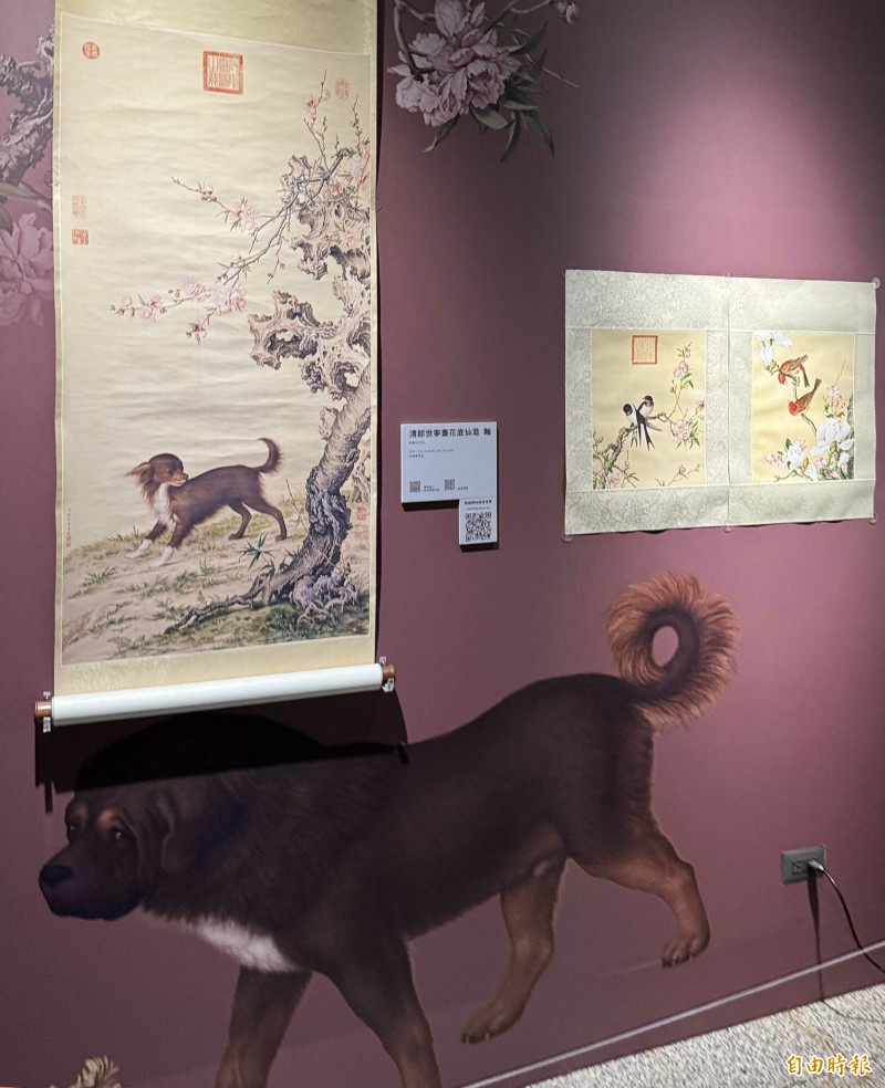 「仁海宮建宮200週年暨故宮100年院慶─皕載風華郎世寧新媒體展」將展至明年5月31日。（記者李容萍攝）