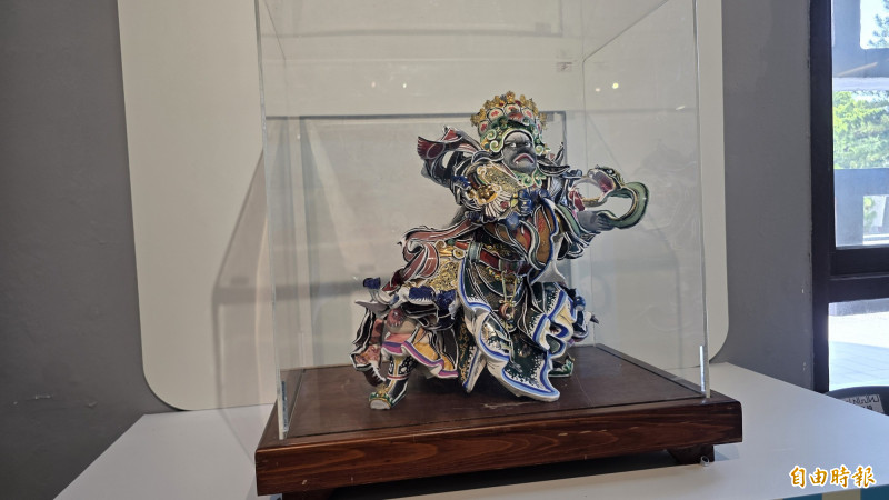 陳三火大師剪黏作品「風調雨順-順」（記者洪瑞琴攝）