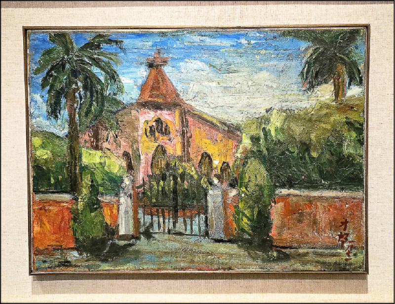 黃才郎〈佳里教堂〉