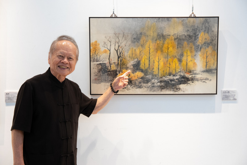 《艷彩系列》是蔡友赴日留學期間受四季色彩啟發的創作。（葫蘆墩文化中心提供）