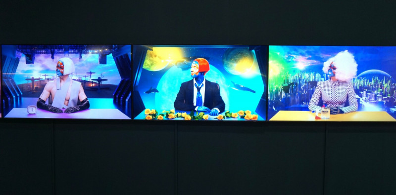 錄像藝術區「FOCUS｜Film Sector」藝術家單慧乾作品（局部）。（記者董柏廷攝）