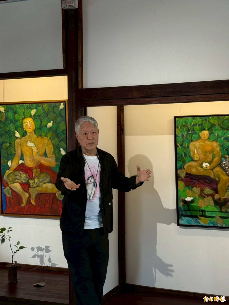 藝術家蔣勳（圖）分享畫作與心得。（記者王姝琇攝）