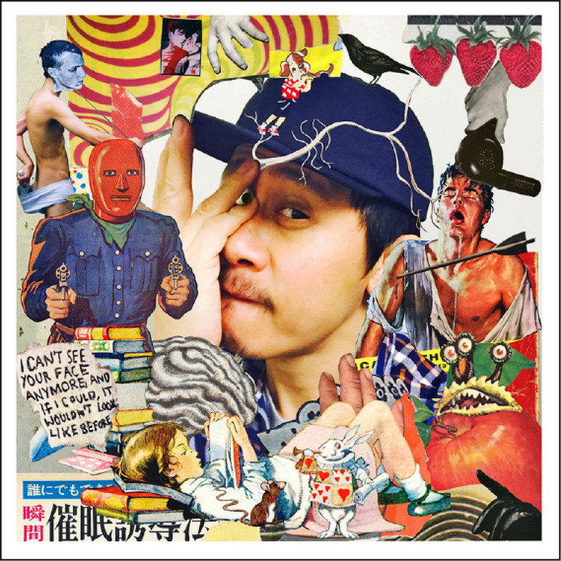 詹雨樹以幽默與荒誕並置的影像語彙，重組流行文化、漫畫與舊報圖像，形成夢境般的敘事場域。（詹雨樹提供）