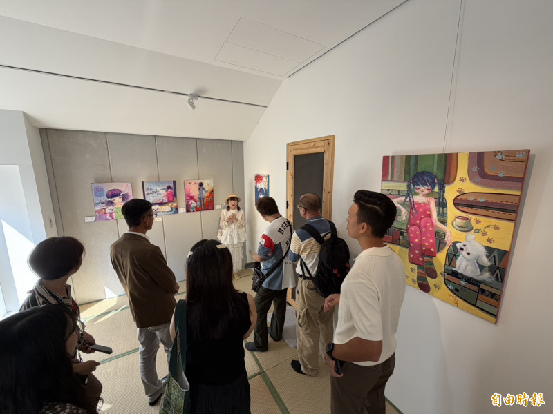 宮崎御所美術館即起推出首檔當代藝術家柳依蘭、廖素鈴、黃靜瑩開幕展。（記者王姝琇攝）