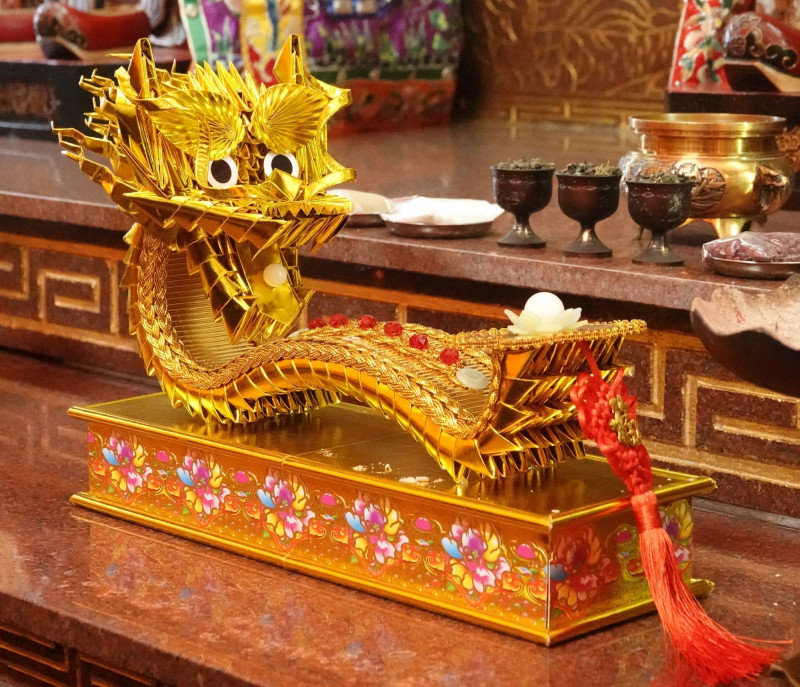 開基玉皇宮玉皇上帝的龍如意。（陳俊文提供）