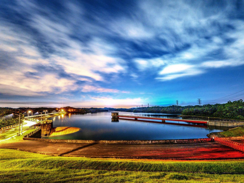 發現寶山之美攝影比賽中，景觀類冠軍湯丹生〈寶二勝景〉。（寶山鄉公所提供）