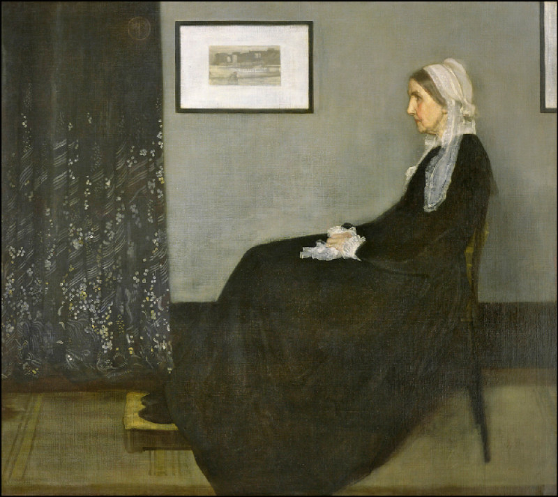 惠斯勒1871年作品〈母親的畫像〉。（泰德美術館提供）