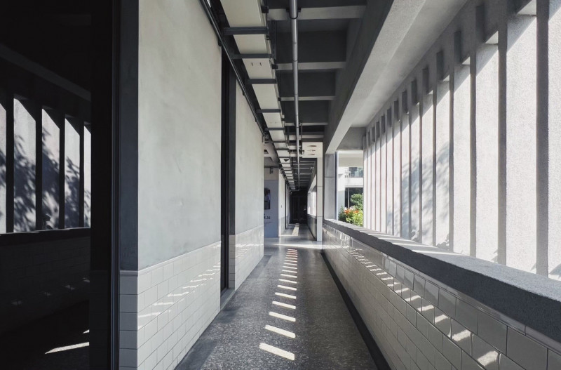 金馬賓館改造後保留原有建築量體原貌與動線。（都發局提供）