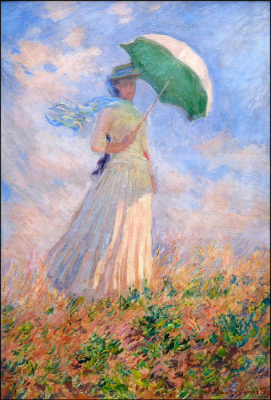 莫內1886年作品〈撐著洋傘的女人〉。（ARTIZON美術館提供）