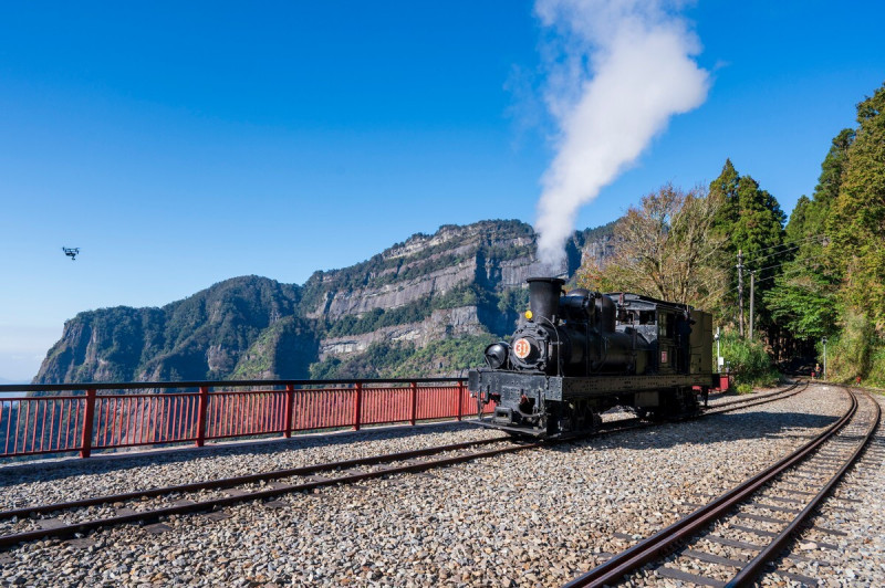 SL31號機關車的動態展演。（黃源明提供）