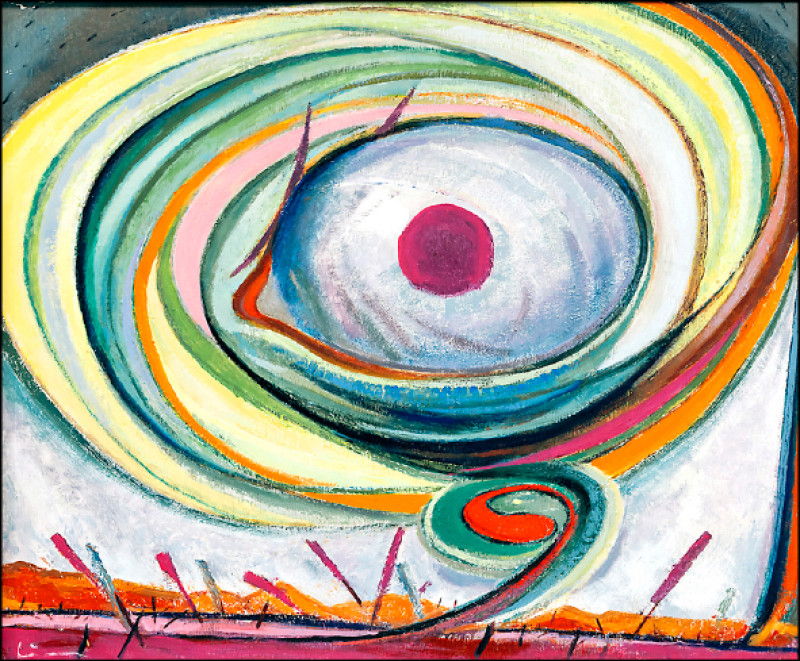 林克恭〈颱風眼〉，新北市美術館典藏。（新美館提供）