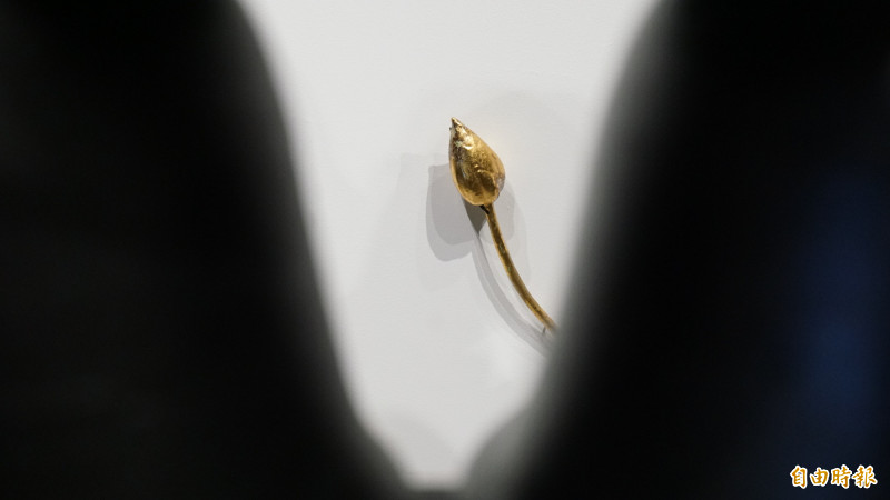 蒙天．布瑪〈蓮音〉（局部）。（記者董柏廷攝）