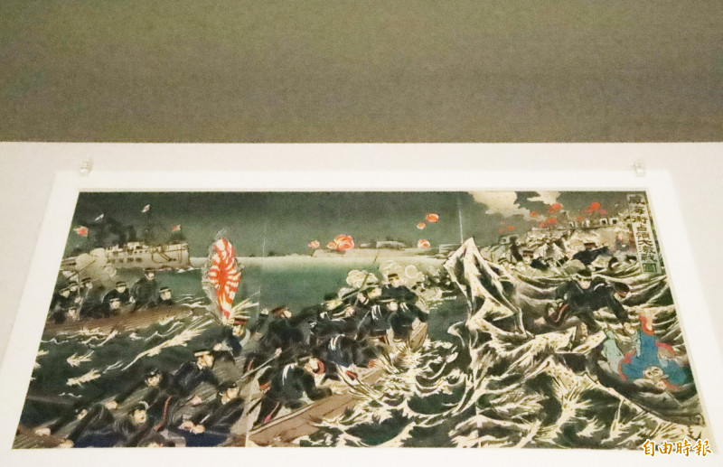威海衛佔領大激戰圖。（記者林宜樟攝）