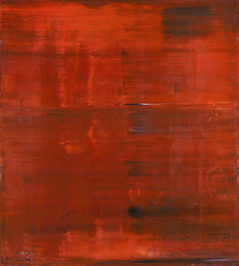 傑哈德·李希特〈抽象畫〉，油彩、畫布，200x180公分。1991。（佳士得提供）