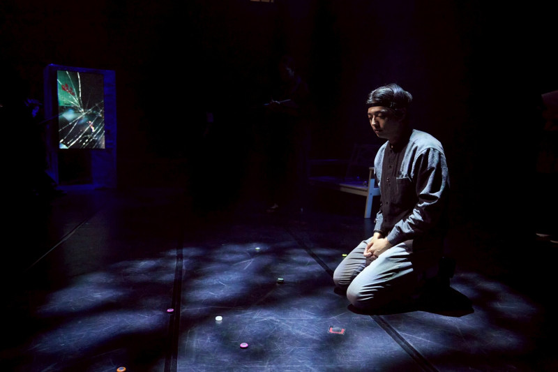 作品《自動販賣機》贏得「第4屆桃園科技表演藝術獎」金獎。（桃園市政府提供）