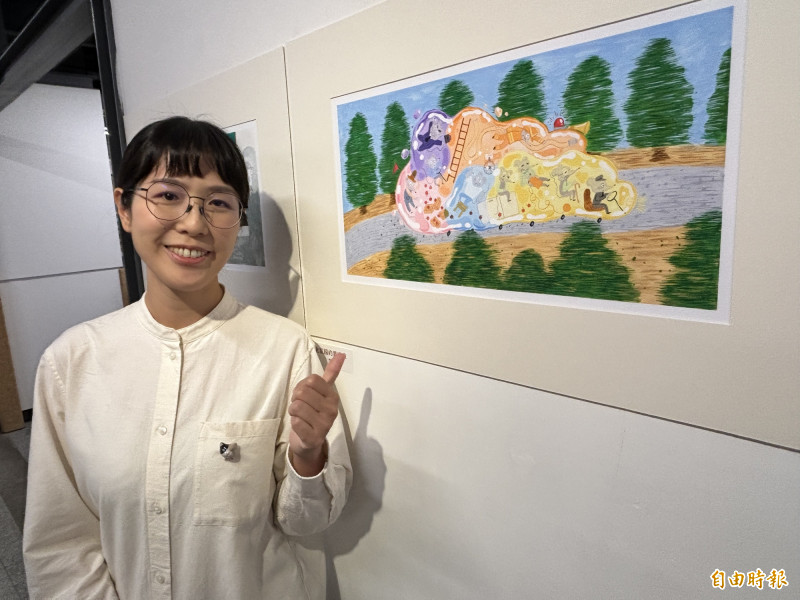 全職媽媽汲取生活靈感，李慢奪信誼幼兒文學獎首獎。（記者林曉雲攝）