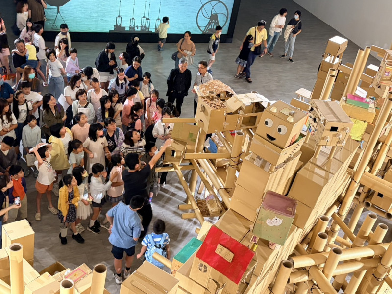 台南生活美學館《紙製城市》展，共築想像城市、翻轉建築學習。（台南生活美學館提供）