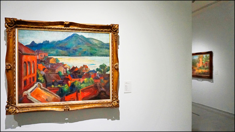 陳植棋〈淡水風景（三）〉油彩，畫布，72.5×90.5公分，1925-1930。家屬收藏。