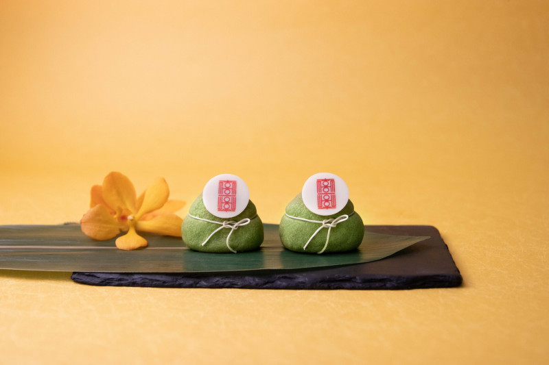 艾草香包、粽子造型抹茶豆沙酥 北投麗禧端午假期超應景