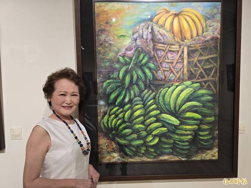 蘇嘉全夫人洪恒珠開畫展 香蕉就畫了2年感人原因曝