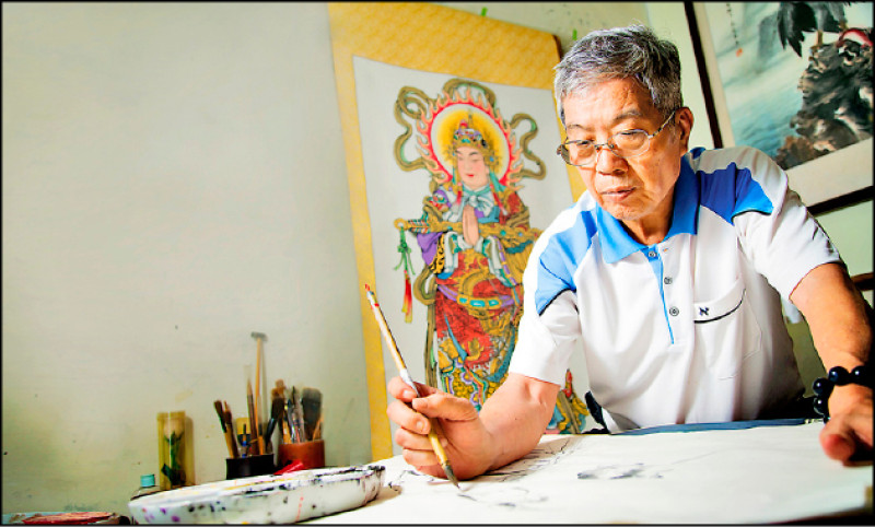 「優良傳統匠師類」蔡龍進匠師。