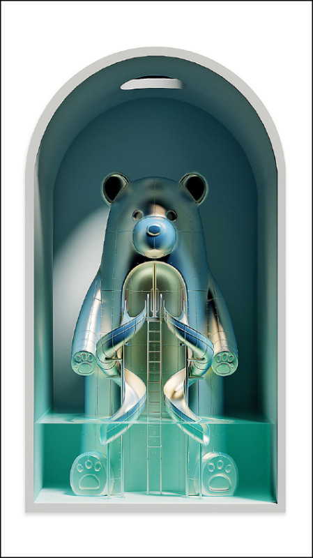 貝浩登展出伊朗藝術家梅迪．哈迪揚盧新作〈無題〉，布面丙烯油畫。（畫廊協會提供）