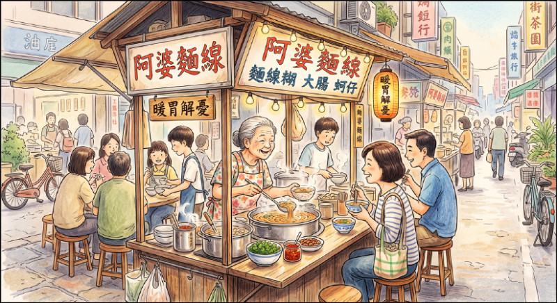 【家庭plus．生活停看聽】解憂麵線攤