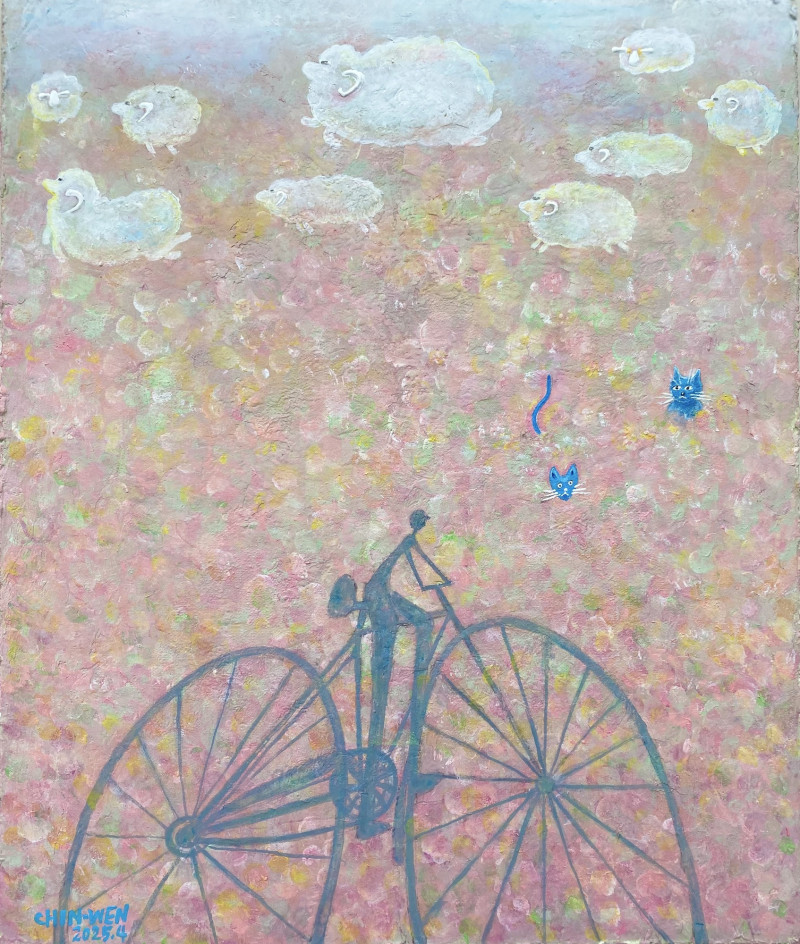 詩人李進文首辦畫展「深呼吸」 詩畫共生拓展美學