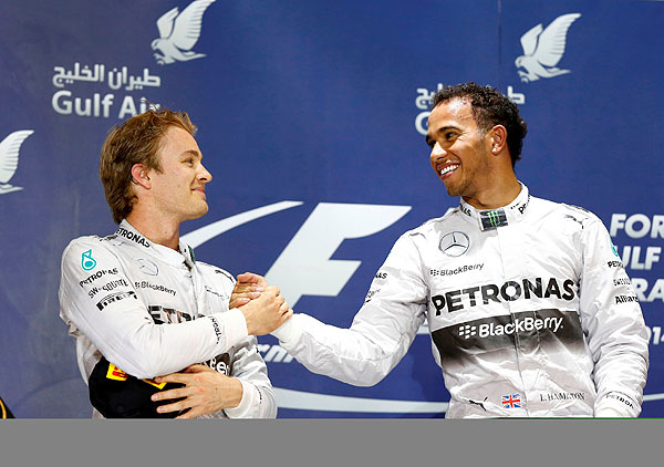L. Hamilton 與 N. Rosberg 再度稱霸巴林
