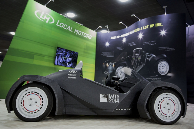 全球第一輛 3D 列印汽車終於問世！由美國汽車製造商 Local Motors 所創造。（圖片來源／彭博社）
