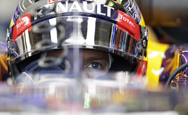 2014 F1紅牛車手Sebastian Vettel 。（圖片來源／路透）