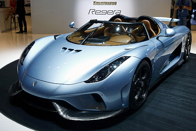Koenigsegg在日內瓦車展上，發表了擁有1500匹馬力的「Regera」。（圖片來源／路透）