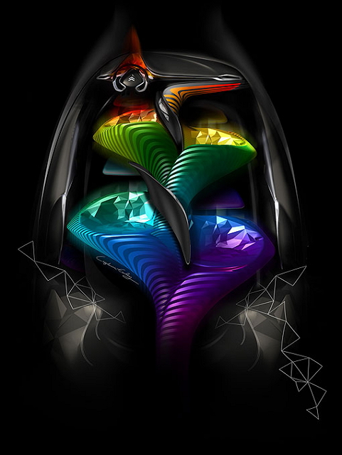 Citroën Hypnos華麗科幻的內裝設計，外界稱其為「Skittles 彩虹糖」。（圖片來源／Citroën）